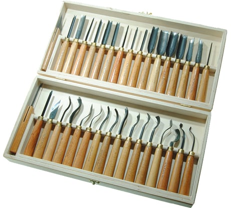 Набор стамесок для резьбы по дереву ТАТЬЯНКА 34 шт 00467