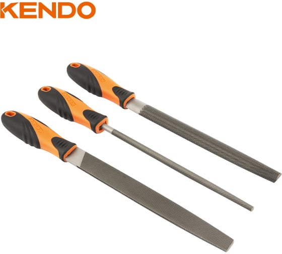 Набор напильников KENDO 3 шт 200 мм 85118