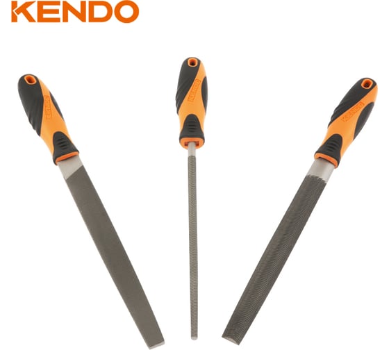 Набор напильников KENDO 3 шт 200 мм 85118