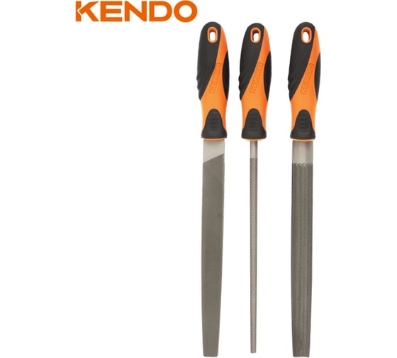 Набор напильников KENDO 3 шт 200 мм 85118