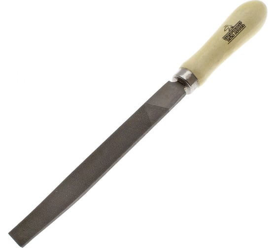 Напильник ЧЕГЛОК плоский, с деревянной ручкой, 200мм №2, 16-06-222 1