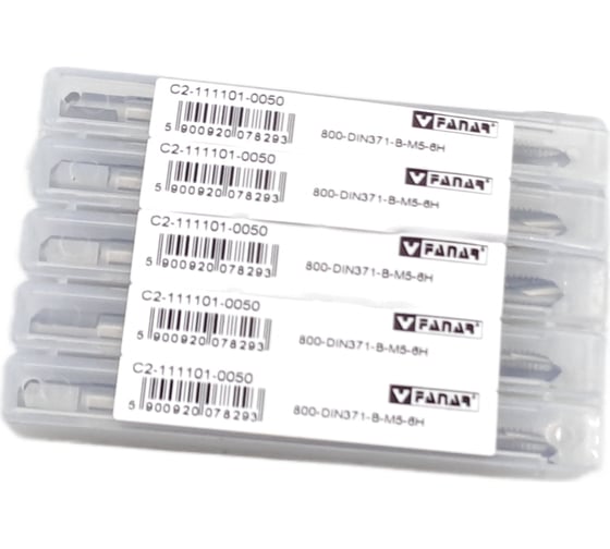 Машинный метчик FANAR М 5 х 0,8 HSSE 6H DIN 371-B 800/C2-111101-0050/ 037028