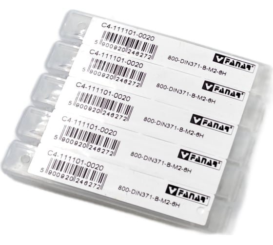 Машинный метчик FANAR М 2 х 0,4 HSSE-PM 6H DIN 371-B 800 /C4-111101-0020/ 037019