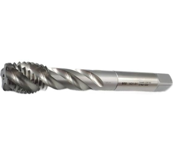 Машинный метчик FANAR М 24 х 3,0 HSSE 6H R40 DIN 376-C 800 с винт канав/D2-511101-0240/ 037107