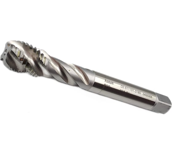 Машинный метчик FANAR М 16 х 2,0 HSSE 6H R40 DIN 376-C 800 с винт канав/D2-511101-0160/ 037095
