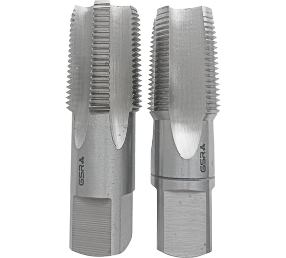 Ручные метчики GSR NPT 1-11,5 комплект 2 шт HSSG DIN 2184-2 для глухих и сквозных отверстий B00181070