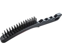 Щетка металлическая 3-рядная, пластиковый корпус, Политех 2120103