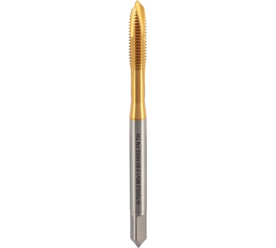 Метчик машинный H-Tools М6 шаг 1.0мм DIN371 HSSEPM-TiN 6h 30034THT
