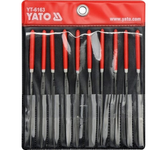 Набор надфилей YATO 140x65мм 10пр YT-6163 37146163 092 1