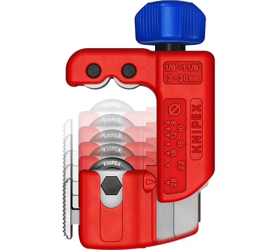 Мини-труборез Knipex TubiX S для нержавеющей стали и цветных металлов, Ø 3-30 мм, толщина max 2 мм, длина 77 мм KN-903101