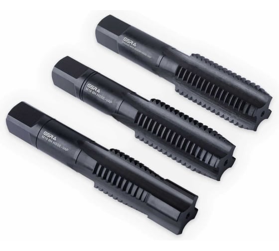 Набор ручных метчиков GSR HSSE-VAP DIN 352 6H M 18 3 шт. B00813280