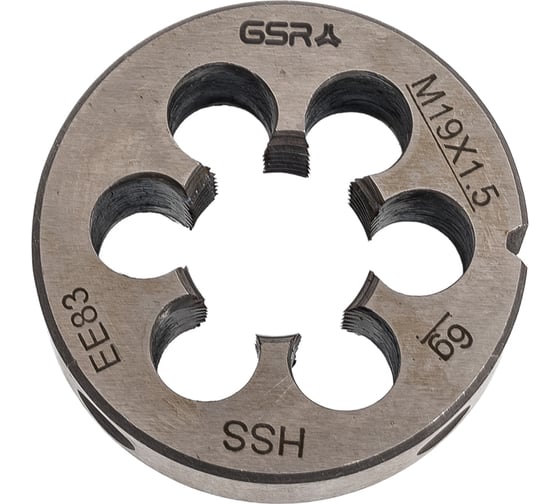 Плашка круглая GSR DIN 22568 (DIN 223) B HSS MF 19x1,5 B00414890