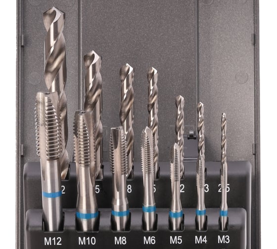 Набор машинных метчиков RUKO M3-M12+сверла HSS-G 245048RO