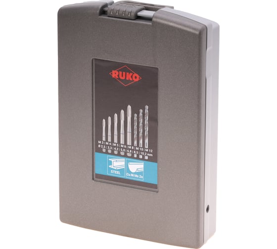 Набор машинных метчиков RUKO M3-M12+сверла HSS-G 245048RO