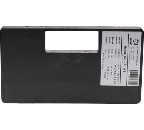 Резьбонарезной набор Bucovice Tools M0-II, 31 предмет, М2,5-М7, в пласт кейсе 310070