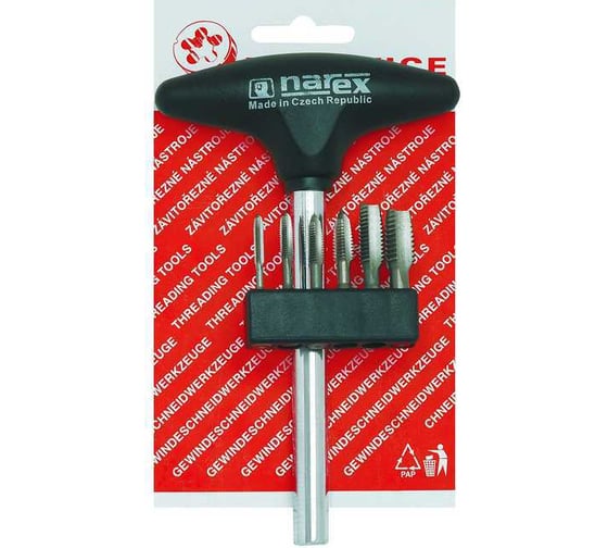 Набор метчиков-бит Bucovice Tools BIT3 M3-M10, HSS, с Т-образной ручкой 948310 1
