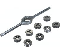 Резьбонарезной набор Bucovice Tools MINI-1, 9 предметов, плашки M3-M12, на блистере 330129