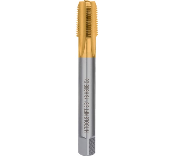 Метчик машинный конический H-Tools NPT 3/8 - 18 HSSE-TiN 73438EHT