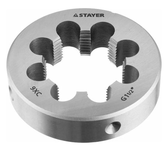Круглая ручная плашка Stayer MASTER  сталь 9ХС для трубной резьбы G 1 1/2`` 28029-3/2