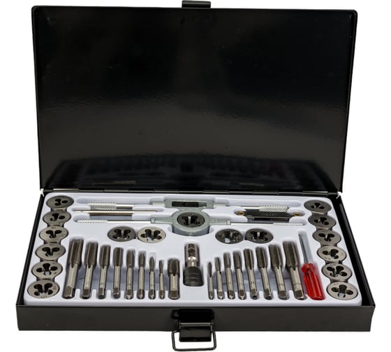 Набор метчиков и плашек Rockforce метрический, 40 предметов RF-M040-1(10459)