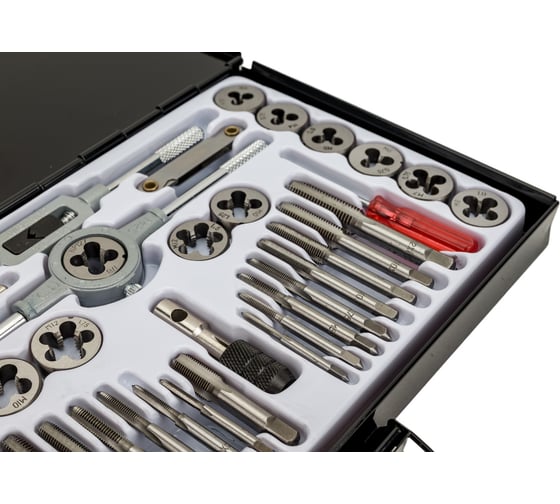 Набор метчиков и плашек Rockforce метрический, 40 предметов RF-M040-1(10459)