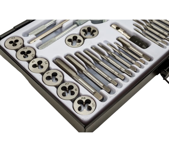 Набор метчиков и плашек Rockforce метрический, 40 предметов RF-M040-1(10459)
