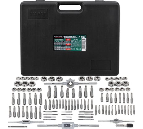 Набор метчиков и плашек Rockforce метрический, 110 предметов RF-B110-1(10453)