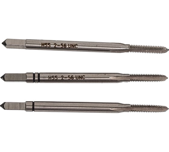 Комплект ручных метчиков Debever Machining Solutions UNC Nr. 2-56, HSS, DIN 351, ISO2 / 6H DB-350256