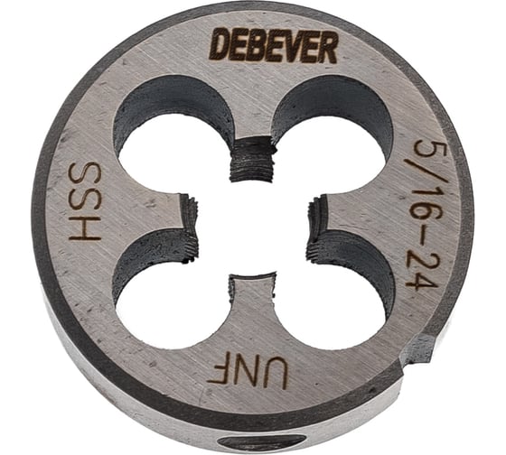 Плашка дюймовая Debever Machining Solutions UNF 5/16-24, HSS, DIN EN 22568, 6g DB-4555624