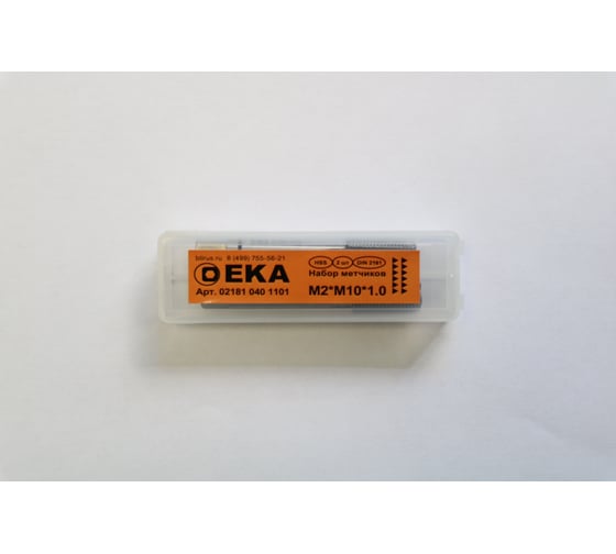Метчик EKA DIN 2181 M2/HSS M12 (x1.50) комплект из 2 шт. 02181 040 11215