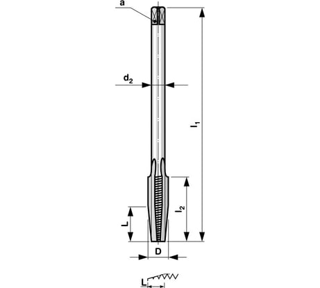 Гаечный метчик Bucovice Tools М 10 Шаг 1.0 мм 115CrV3 119102