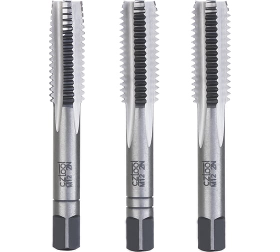Набор метчиков из 3-х шт Bucovice Tools М 12 Шаг 1.75 мм 115CrV3 110 120