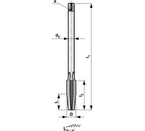 Гаечный метчик Bucovice Tools М 14 Шаг 1.5 мм HSS 149141