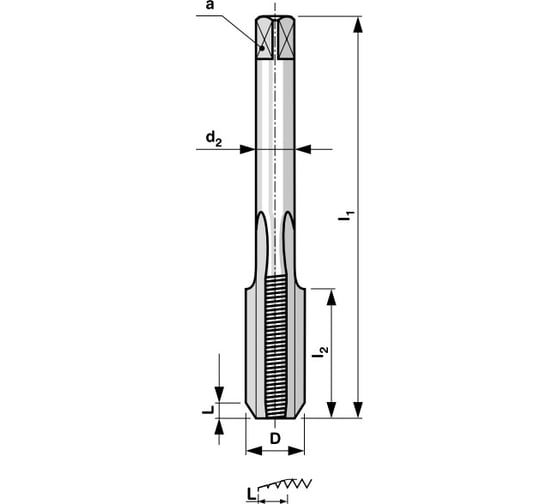 Набор метчиков из 2-х шт Bucovice Tools UNF 3/4 -16 115CrV3 116340