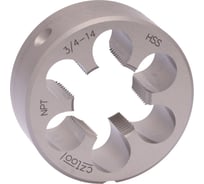 Плашка Bucovice Tools коническая NPT 3/4" -14 HSS 55x22мм 430340