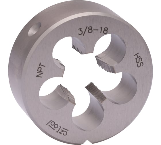 Плашка Bucovice Tools коническая NPT 3/8" -18 HSS 45x14мм 430380 1