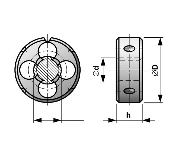 Плашка Bucovice Tools UNC №5 -40 115CrV3 20x5мм 215005
