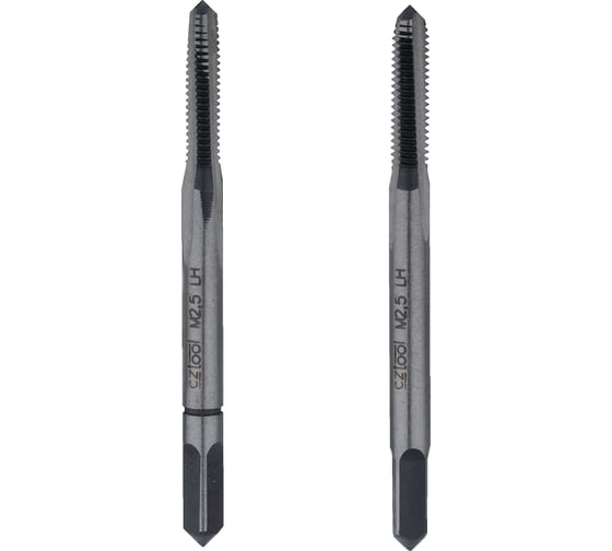 Набор левых метчиков из 2-х шт Bucovice Tools М 2.5 Шаг 0.45 мм 115CrV3 120025