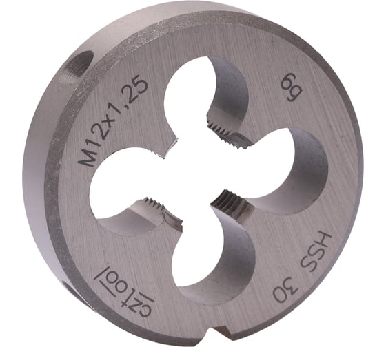 Плашка Bucovice Tools M 12 Шаг 1.25 HSS 38x10мм 240122 1