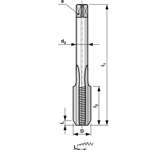 Набор метчиков из 2-х шт Bucovice Tools М 16 Шаг 1.0 мм HSS 140162