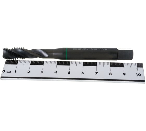 Машинный метчик Ruko М 10 Шаг 1.5 мм HSSE-VAP 234100VA