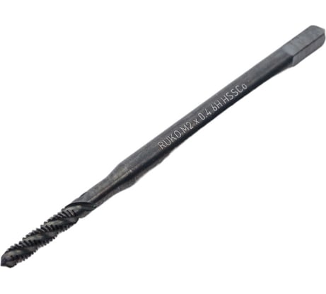 Машинный метчик Ruko М 2 Шаг 0.4 мм HSSE-VAP 234020VA