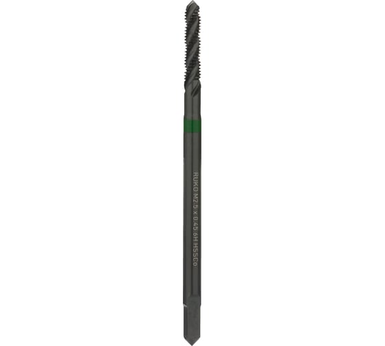 Машинный метчик Ruko М 2.5 Шаг 0.45 мм HSSE-VAP 234025VA