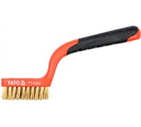 Металлическая щетка YATO 3 ряда изогнутая пластиковая ручка YT-6343