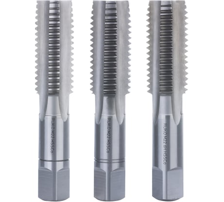 Набор метчиков Ruko из 3-х шт. М 22 Шаг 2.5 мм HSSE-Co5 230220E