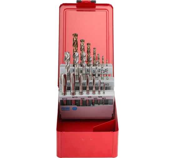 Набор машинных метчиков Ruko M3-M12 мм HSSE-Co5 21пр 245054