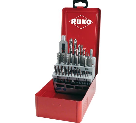 Набор метчиков Ruko М3-М12 мм HSSE-Co5 29пр 245003E
