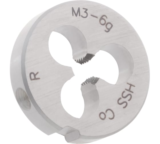 Плашка Ruko М 3 Шаг 0.5 мм HSSE-Co5 20x5мм 237030E 1