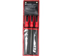 Набор разнопрофильных напильников Forsage 3 предметовплоский, треугольный, круглый L-200мм, на полотне F-5056-3(19005)