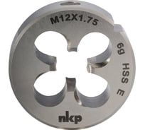 Плашка NKP М12 шаг 1.75мм DINEN22568 HSSE 6g 38х14мм 188001-N2-0120